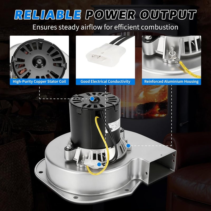 Lazenta A269 Draft Inducer Blower Motor Compatible with Dayton 45KD35,Fasco 7021-11242,7021-11852,7121-11242, Trane 7021-11054,X38040363010 Motors - Image 5